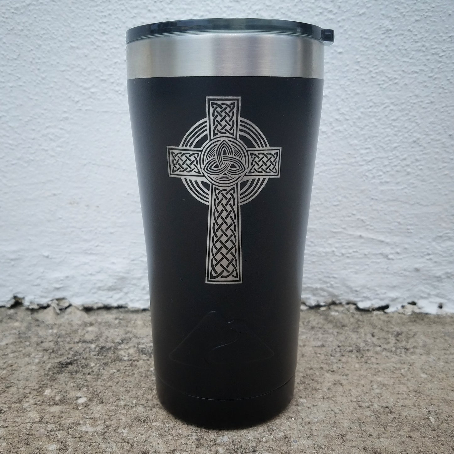 Trinity Celtic Cross engraved mug