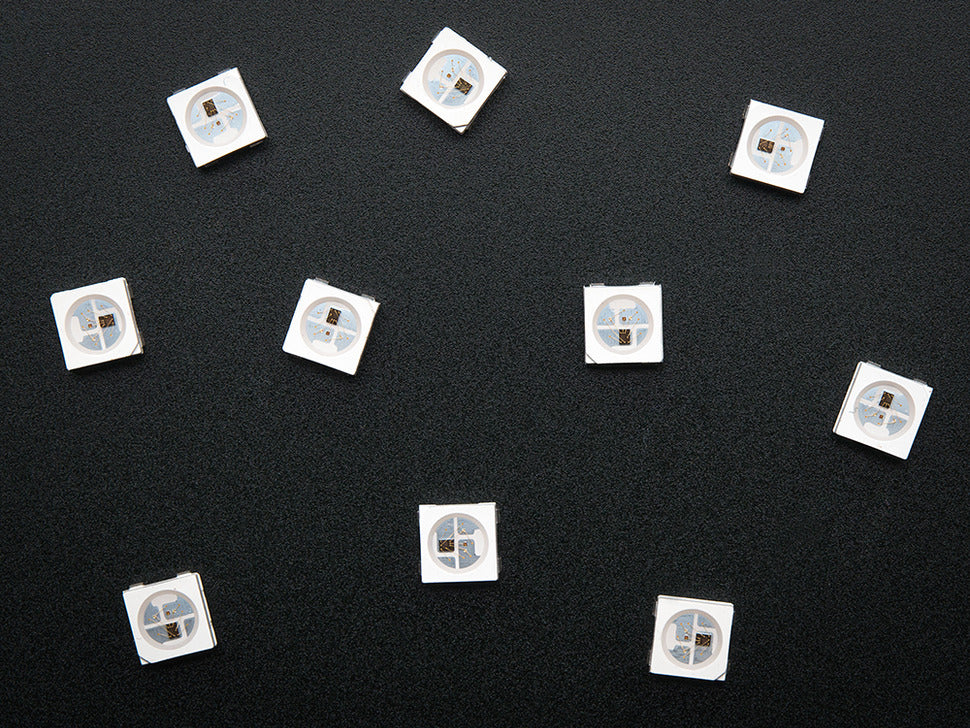 WS2812B 5050 RGB LED with Integrated Driver Chip - 10 Pack (A-1655) (3C1A)