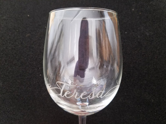 Wine glass engraved with your logo or design