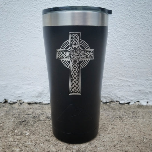 Trinity Celtic Cross engraved mug