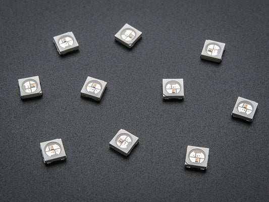 WS2812B 5050 RGB LED with Integrated Driver Chip - 10 Pack (A-1655) (3C1A)