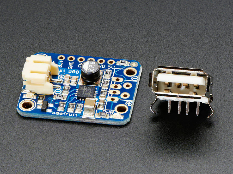 PowerBoost 500 Basic - 5V USB Boost @ 500mA from 1.8V+ (A-1903) (4C4A)