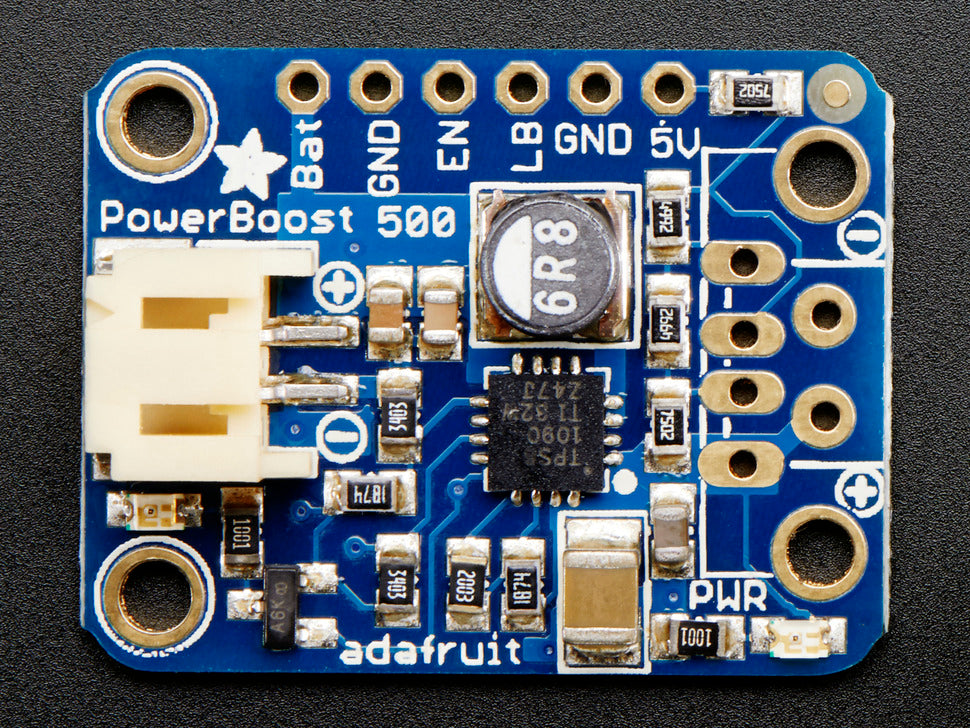 PowerBoost 500 Basic - 5V USB Boost @ 500mA from 1.8V+ (A-1903) (4C4A)