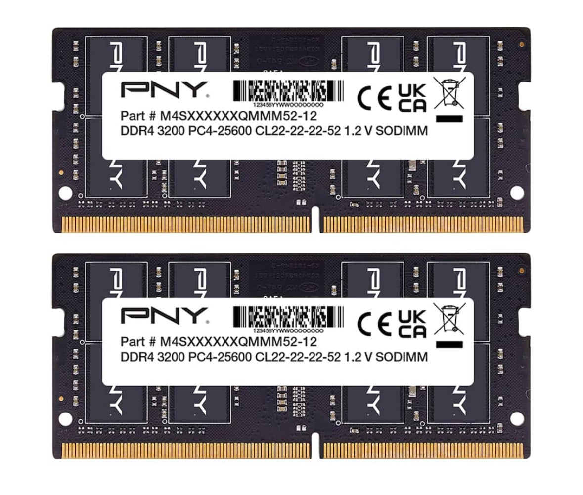 PNY Performance 16gb 2x8GB 3200MHz DDR4 DRAM CL22 So-DIMM notebook/laptop/memory kit