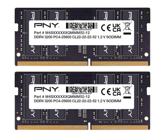 PNY Performance 16gb 2x8GB 3200MHz DDR4 DRAM CL22 So-DIMM notebook/laptop/memory kit