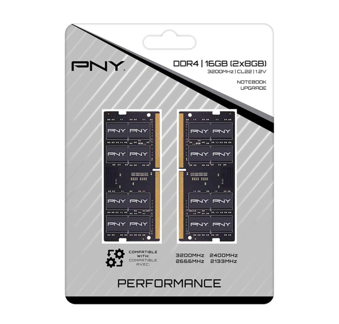 PNY Performance 16gb 2x8GB 3200MHz DDR4 DRAM CL22 So-DIMM notebook/laptop/memory kit