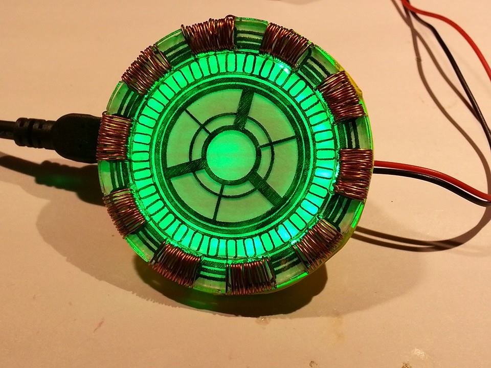 Plastic part of Lasercut Arc Reactor from Adafruit tutorial (GC-ARC01-03)