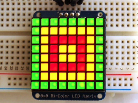 Adafruit Bicolor LED Square Pixel Matrix with I2C Backpack - Qwiic / STEMMA QT