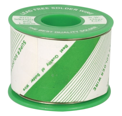 SOLDER ROLL,ROHS,PB FREE,1.0mm DIA.,SN96.5/AG3.5,(250g) (JM-668271) (3C2)
