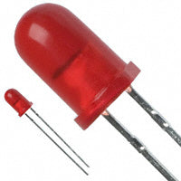 Red 660nm LED, 5mm, Diffused (L53HD-ND) (3E1)