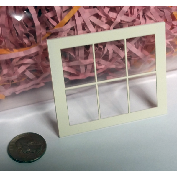 1/2 dollhouse window 1/12 scale (set of 8)