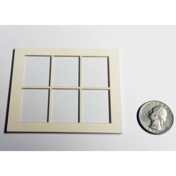 1/2 dollhouse window 1/12 scale (set of 8)