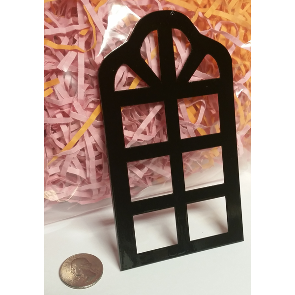 curved arch dollhouse window (set of 2)