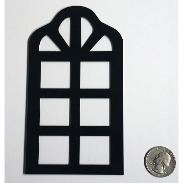 curved arch dollhouse window (set of 2)