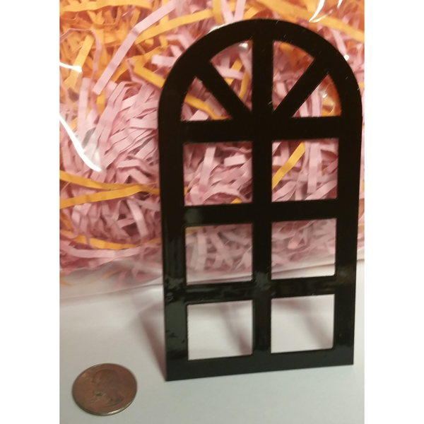 rounded arch dollhouse window (set of 2)