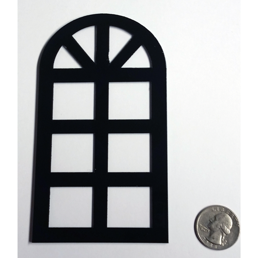 rounded arch dollhouse window (set of 2)