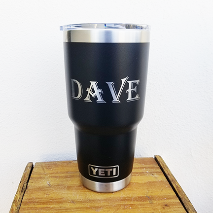 Laser engraved YETI tumbler 30oz