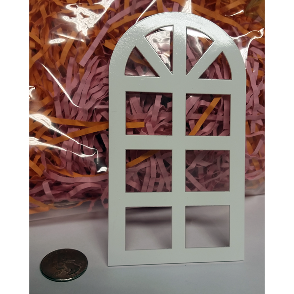 rounded arch dollhouse window (set of 2)