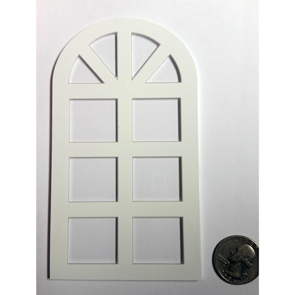 rounded arch dollhouse window (set of 2)